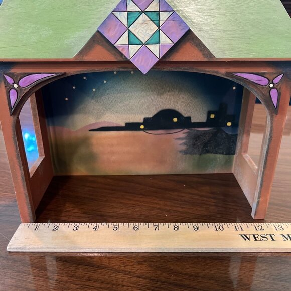 Jim Shore Heartwood Creek 2007 nativity creche manger wooden patchwork quilt - Picture 8 of 12